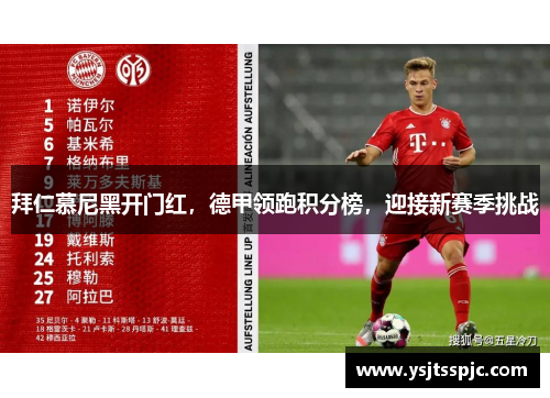 拜仁慕尼黑开门红，德甲领跑积分榜，迎接新赛季挑战